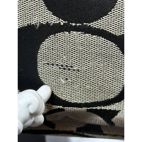 Coach Signature Sufflette C Canvas & Leather Hobo Shoulder Crossbody Bag - Picture 13 of 15